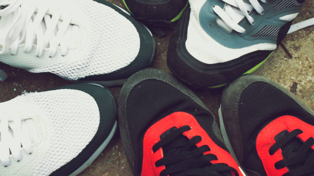 istock Sport Sneakers White and Red. 1024712476