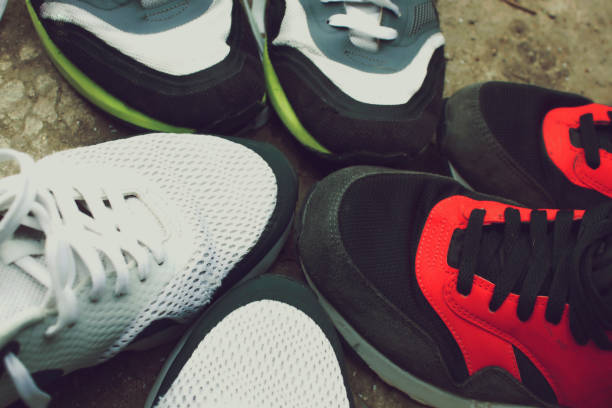 istock Sport Sneakers White and Red. 1024712480