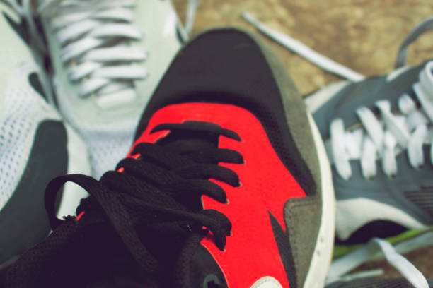 istock Sport Sneakers White and Red. 1024712576