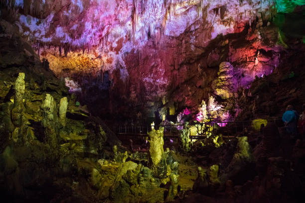 istock equipped tourist grotto in a cave with illumination 1024730712
