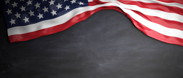istock United States flag placed on blackboard background with copyspace. 3d illustration 1024733624