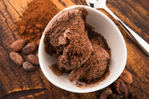 istock Ball coffee chocolate ice cream in a bowl 1024738304