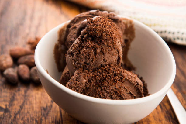 istock Ball coffee chocolate ice cream in a bowl 1024738336