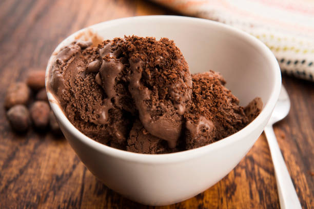 istock Ball coffee chocolate ice cream in a bowl 1024738400