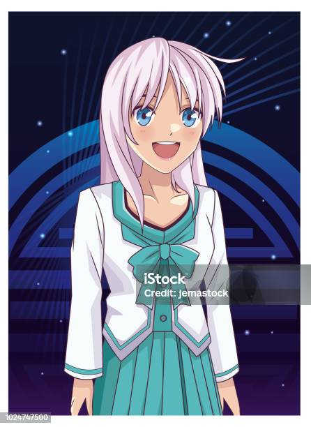 Beautiful Anime Woman Stock Illustration - Download Image Now - Manga  Style, Characters, Abstract - iStock