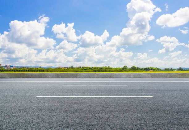 istock Outdoor flat asphalt road and rural wilderness 1024747934