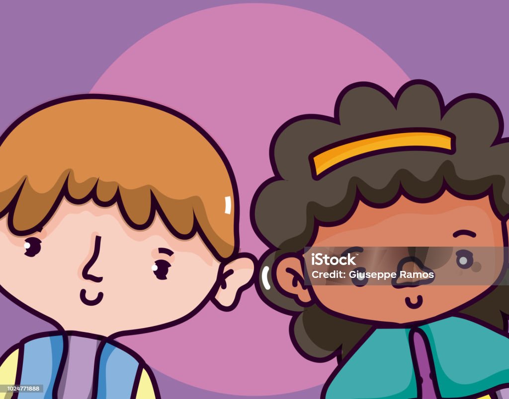 Homogeneity Cartoon Ethnic Couple Cartoons Stock Illustration - Download Image Now - Above ...