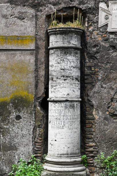 istock Ancient ruins in Rome (Italy) - 1st Milestone of Via Appia (Appian Way) 1024774948