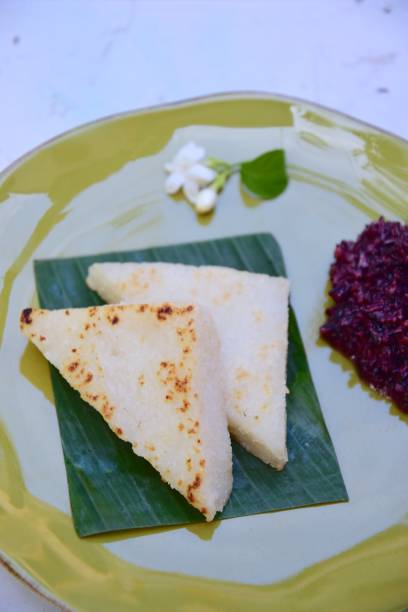 istock Ketan bakar or grilled white sticky rice on the banana leaf 1024784258