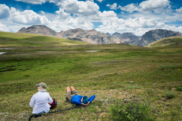 istock Couple takes a break on the Continental Divide Trail, CO 1024794932
