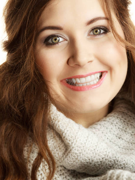 istock Woman showing her soft turtleneck 1024810746