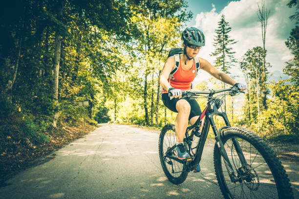 istock riding moutain bike 1024825276