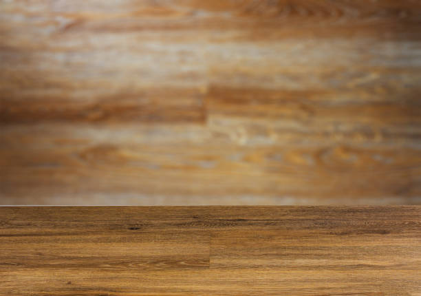 istock Background with empty wooden table. Flooring Texture of timbered board. Closeup. 1024834632