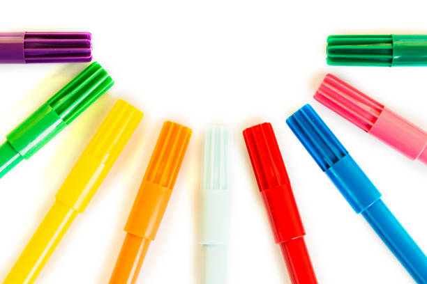 istock Colorful marker pen on isolated background. 1024847282