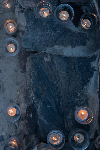istock above view of candles burning at night on stone steps 1024859544