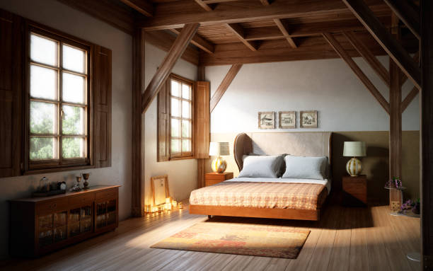 istock Warm and Cozy Bedroom Interior Design 1024859994