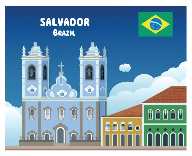 Vector illustration of Salvador of Bahia