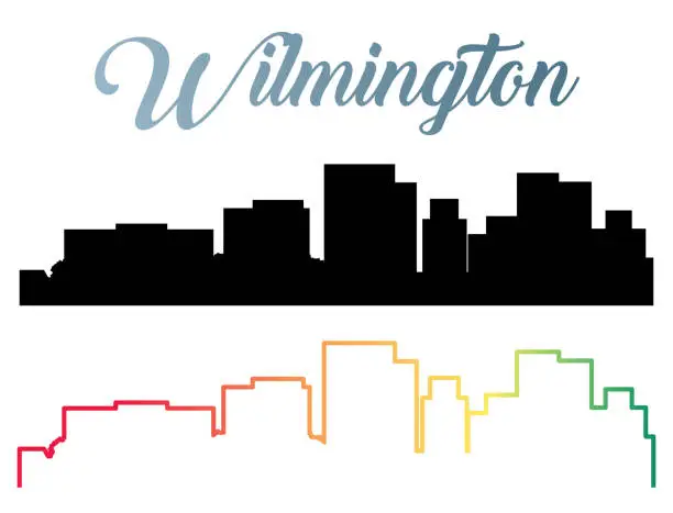 Vector illustration of Wilmington Skyline