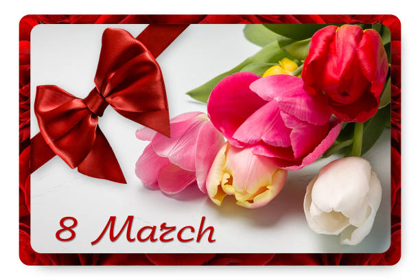 Greeting card with 8 March