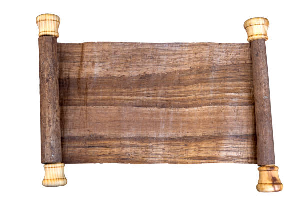 istock Papyrus scroll of a dark brown color 1024893380