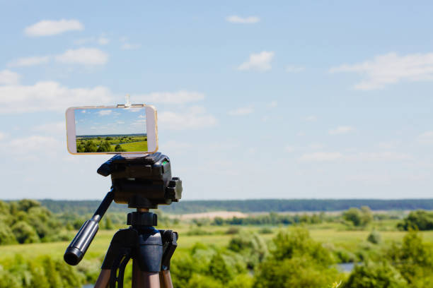 istock Smartphone on tripod capturing summer landscape 1024928952