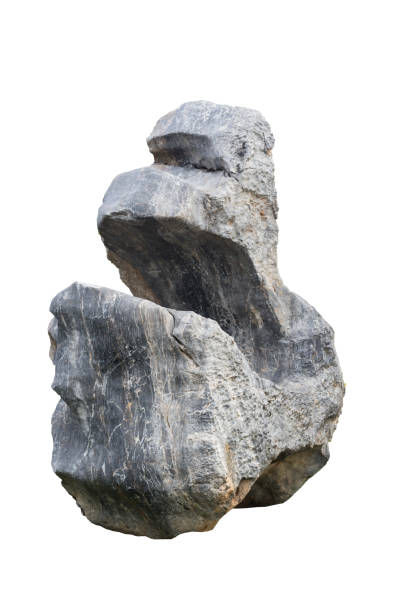 istock Big stones isolated on white background.rock stone 1024940116