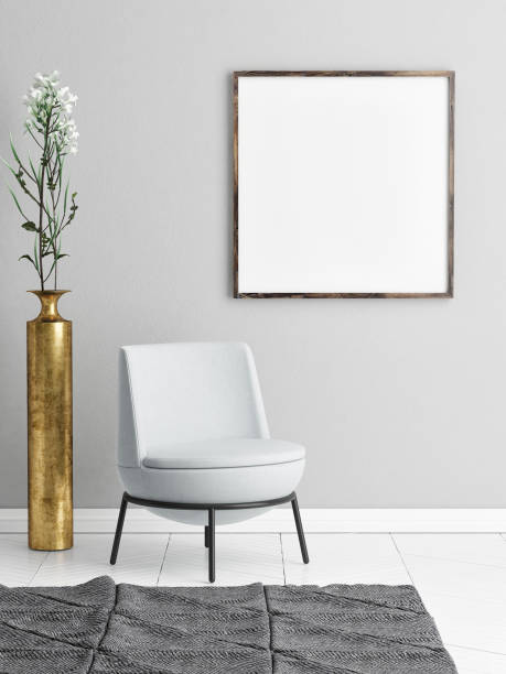 istock Mock up poster on minimalism hipster background wall 1024961536