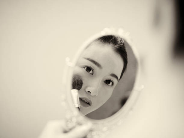 Young Asian girl with mental health problems, multiple personalities