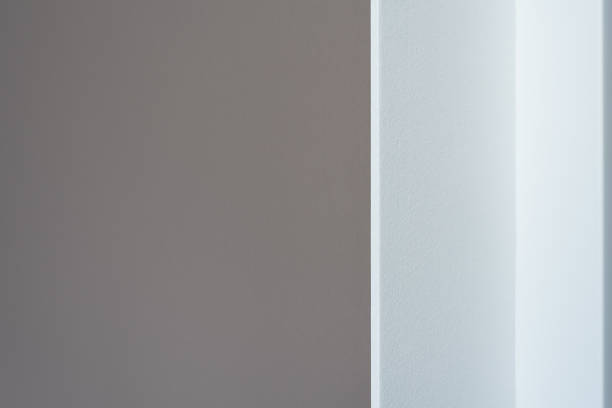 istock Wall with wallpaper is painted in brown 1024962154