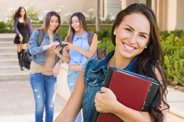istock Mixed Race Young Girl Student with School Books On Campus 1024968976