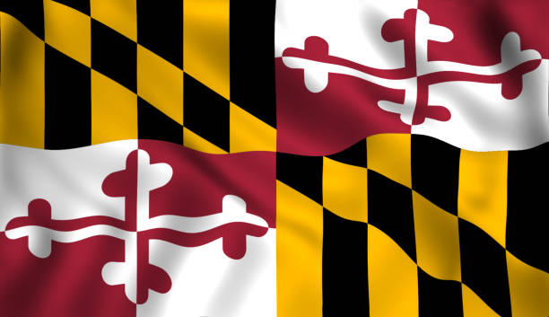 flag maryland flag maryland maryland state colors stock pictures, royalty-free photos & images