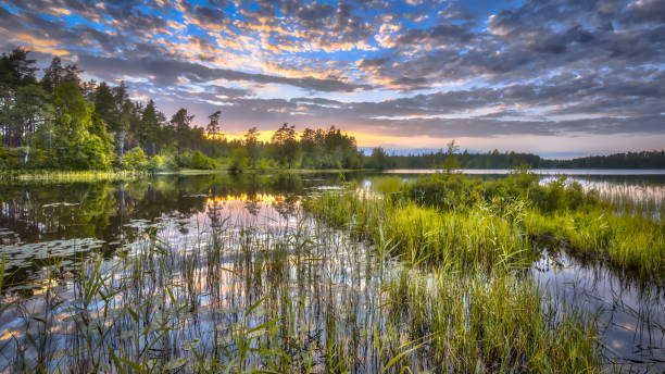 istock Sunset over lake Nordvattnet in Hokensas 1024969546