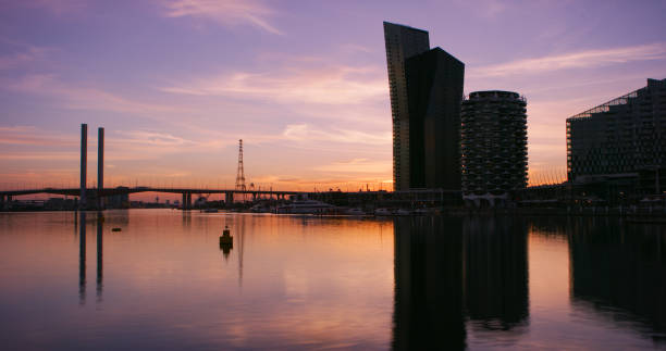 istock Bolte Bridge and Buildings Sunset 1024975932