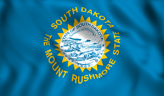 Bandera de dakota del sur símbolo de estado de Estados Unidos photo