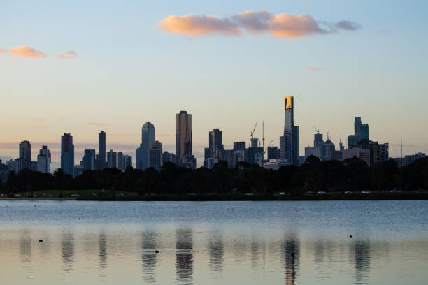 istock Eureka Tower and Melbourne Wide Sunset 1024991246