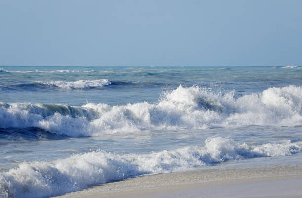 Waves at the Caribbean beach