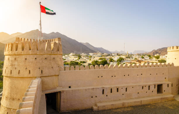 Al-Bithnah Fort, UAE Al-Bithnah Fort in the emirate of Fujairah, UAE fujairah stock pictures, royalty-free photos & images
