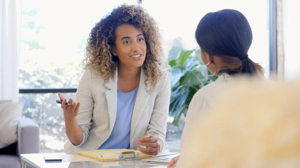 istock Counselor giving advice to patient 1025006406