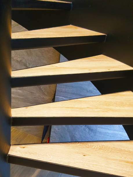 istock Stair Made of modern wood. 1025015542