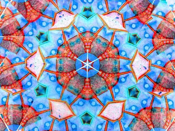 Photo of abstract kaleidoscope background