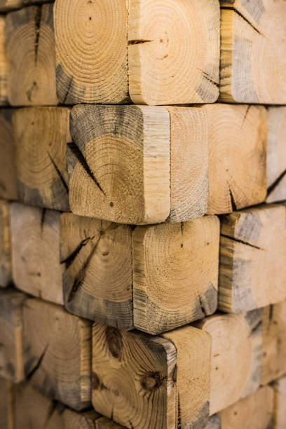 istock Corner made of wooden bars 1025033810