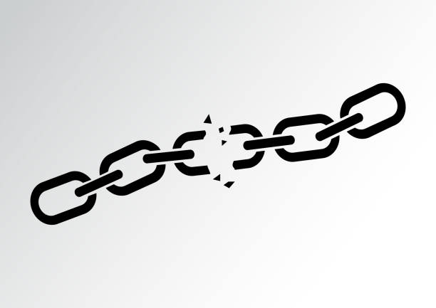 ilustrações, clipart, desenhos animados e ícones de corrente de partida. ilustração vetorial - chain link connection metal