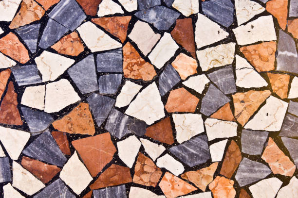 Multi color marble mosaic floor
