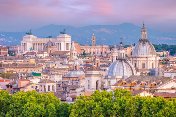 istock View of old town Rome skyline from Castel Sant'Angelo 1025067554