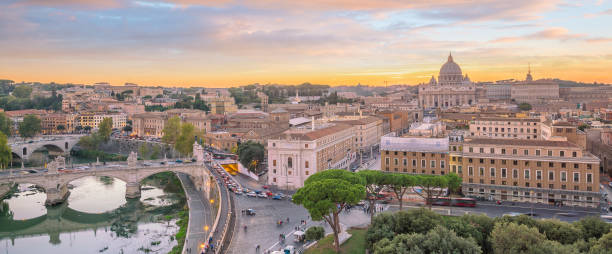 istock View of old town Rome skyline from Castel Sant'Angelo 1025067584