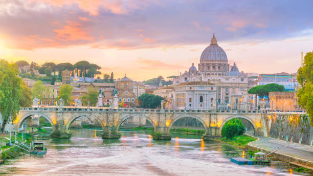 istock View at St. Peter's cathedral in Rome, Italy 1025067606
