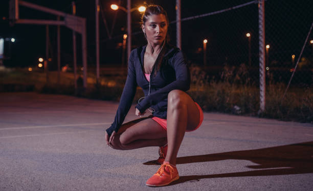 istock Fit girl training at night 1025070594