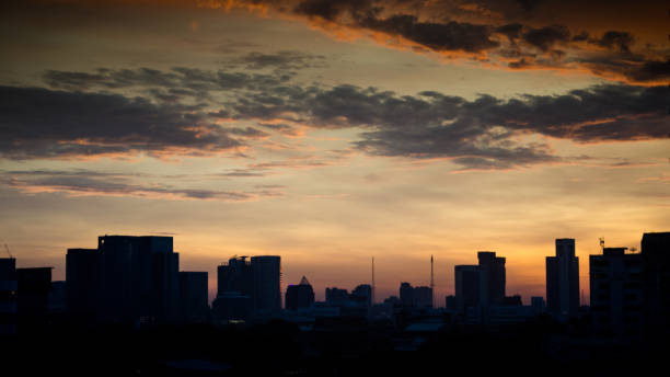 istock The sun is setting in the capital with many buildings. 1025070768