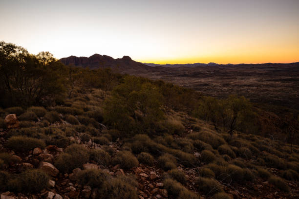istock Incredible sunset colours in the Australian Outback desert 1025076640