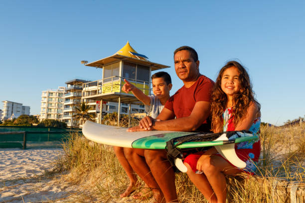 istock Australian Aboriginal Father and Children 1025084838